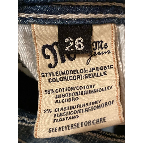 Miss Me Womens Slim Skinny Jeans Blue Stretch Thick Stitch Embellished Denim 26 - Picture 9 of 10
